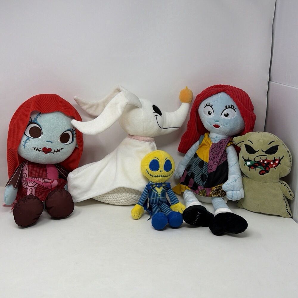 Disney Nightmare Before Christmas Plush Lot 5 Scentsy Sally Zero Jack Oogie READ